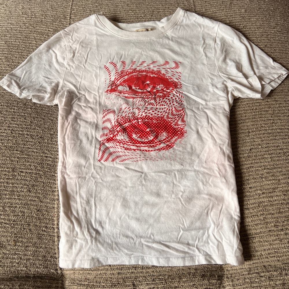White Forever 21 Too with Red (Glitch) Eye
